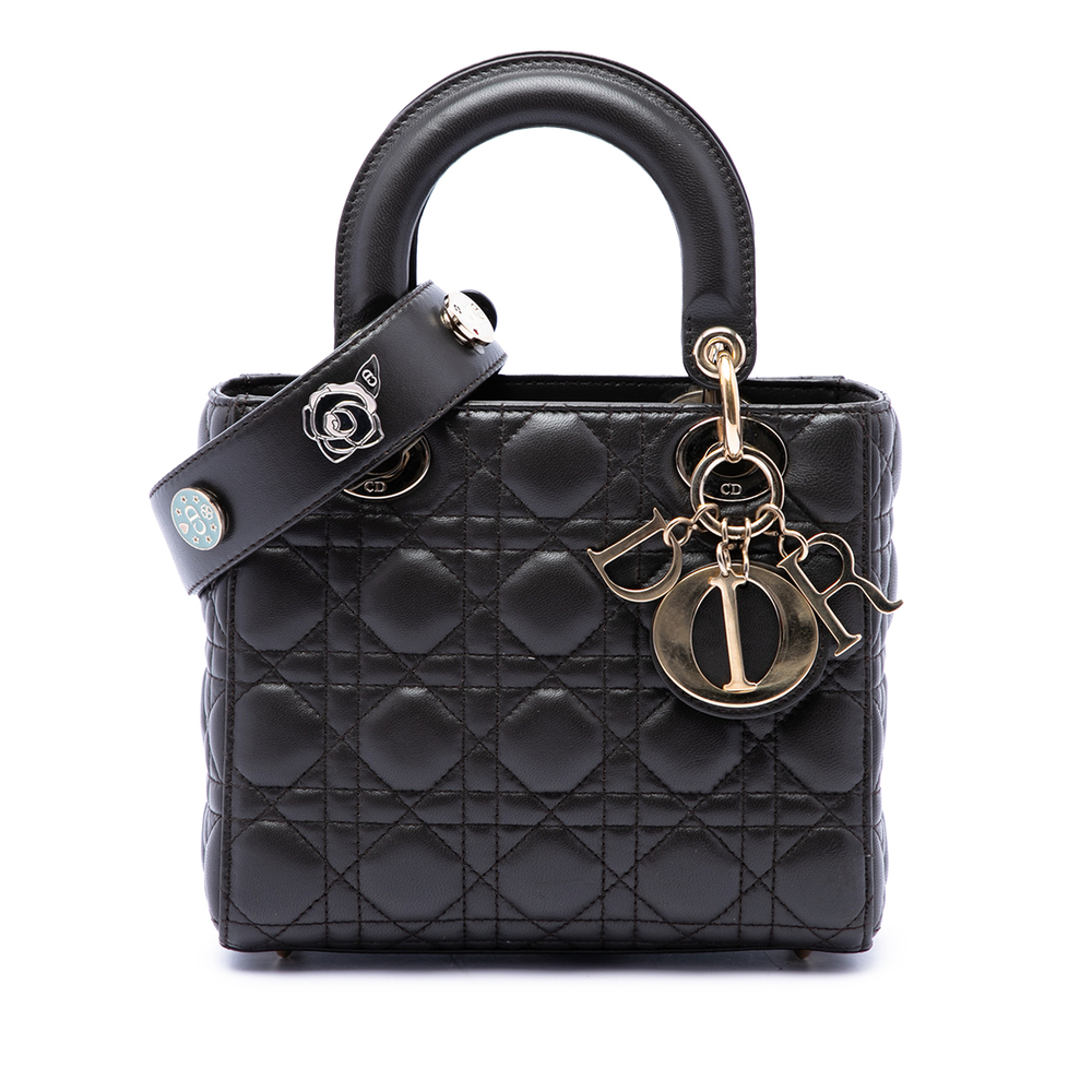 Pre-Loved Dior Small Lambskin Cannage My ABCDior Lady Dior